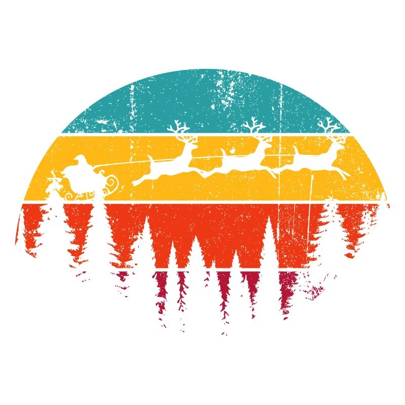 Sunset Wolves Over Pines