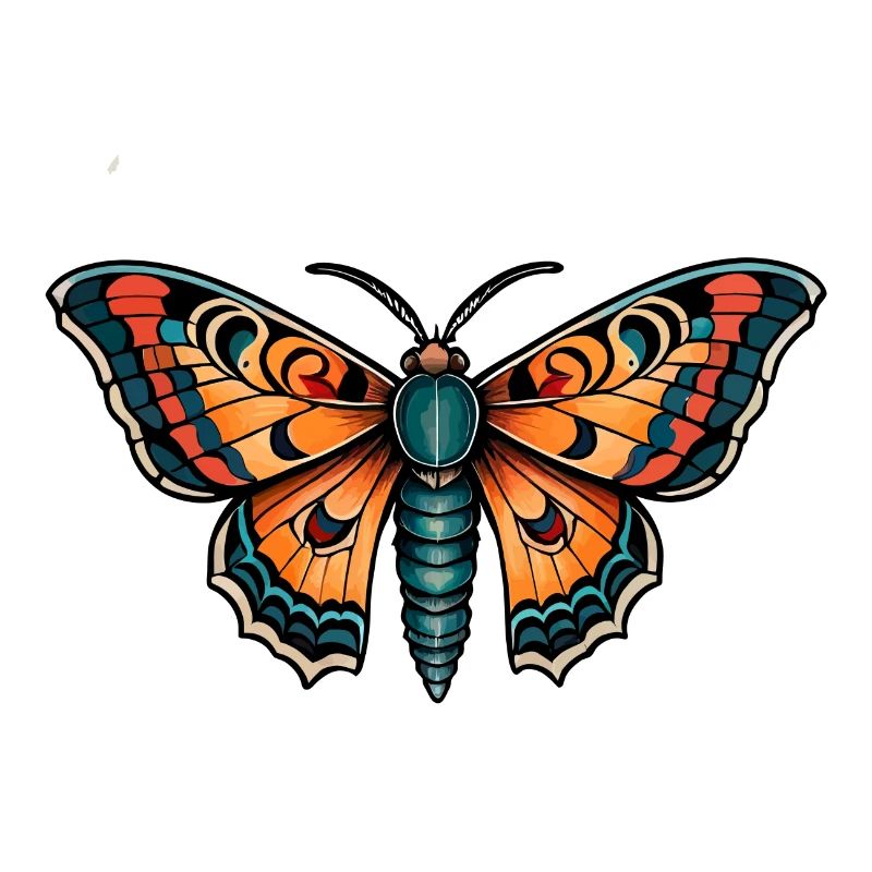 Papillon de nuit Néo Traditionnel