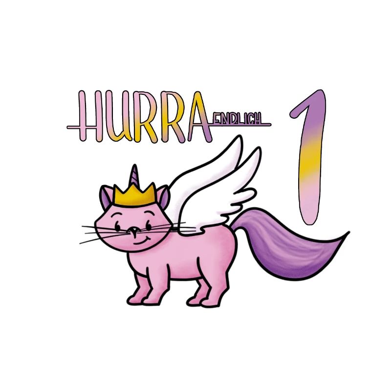 1. Geburtstag Einhorn Katze