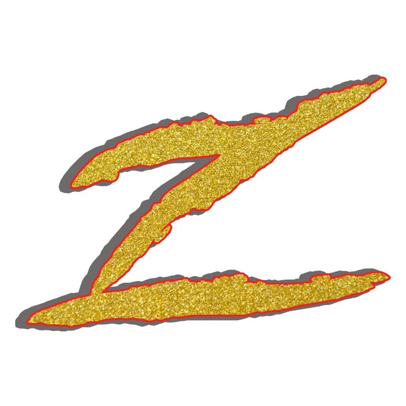Lettre Z dorée