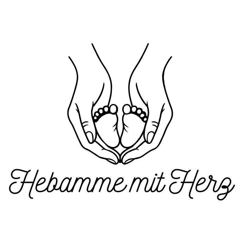 Hebamme mit Herz - personalisierbares Design