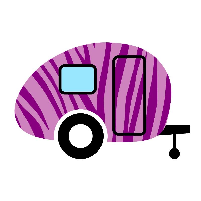 Caravan Caravan Zebra Camping Camper Pattern Fan