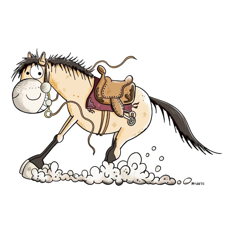 Westernpferd im Sliding Stop