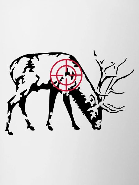 Cerf broutant