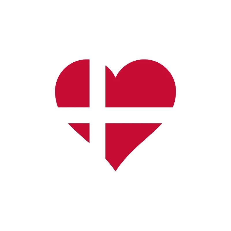 Danemark danois drapeau drapeau coeur