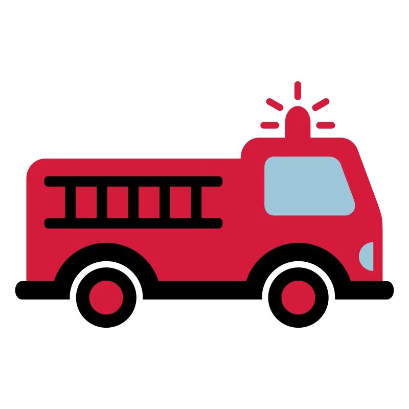 Camion de pompiers avec échelle