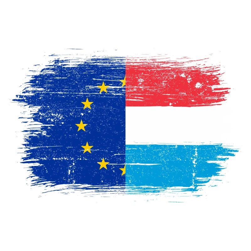 Fusion du drapeau néerlandais de l’UE brossée