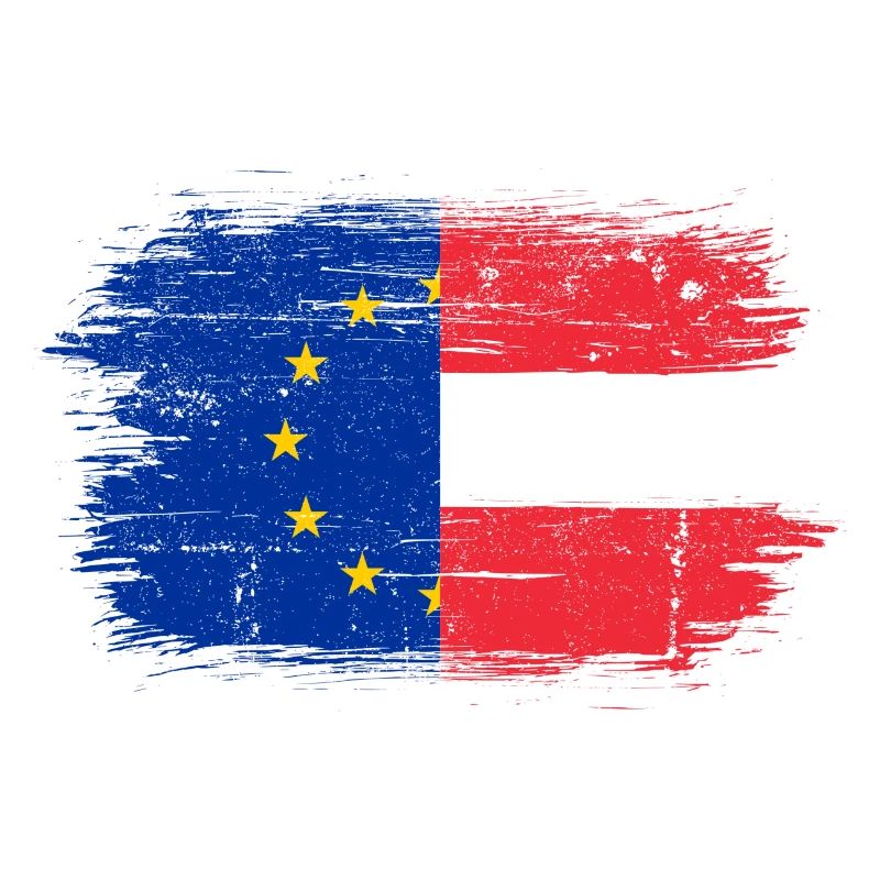 UE Autriche Drapeau Fusion