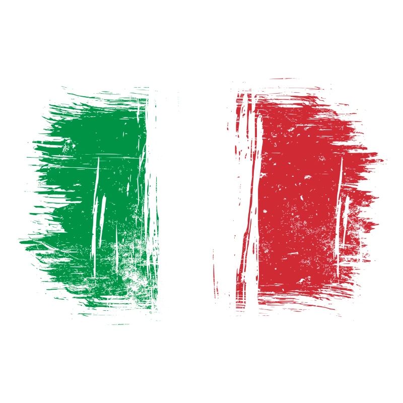 Drapeau italien coups de pinceau