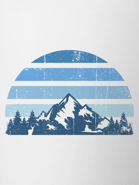 Layered Mountain Sunset Silhouette