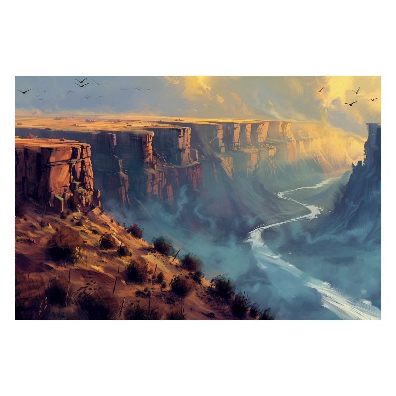 Poster Illustration Paysage de Canyon