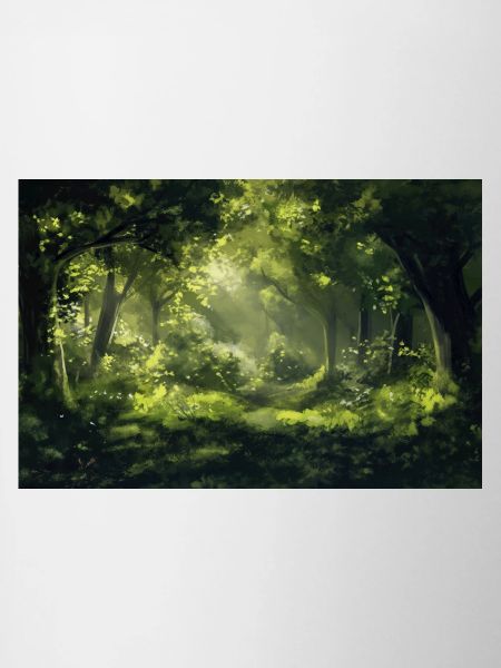 Forest Landscape Illustration Poster