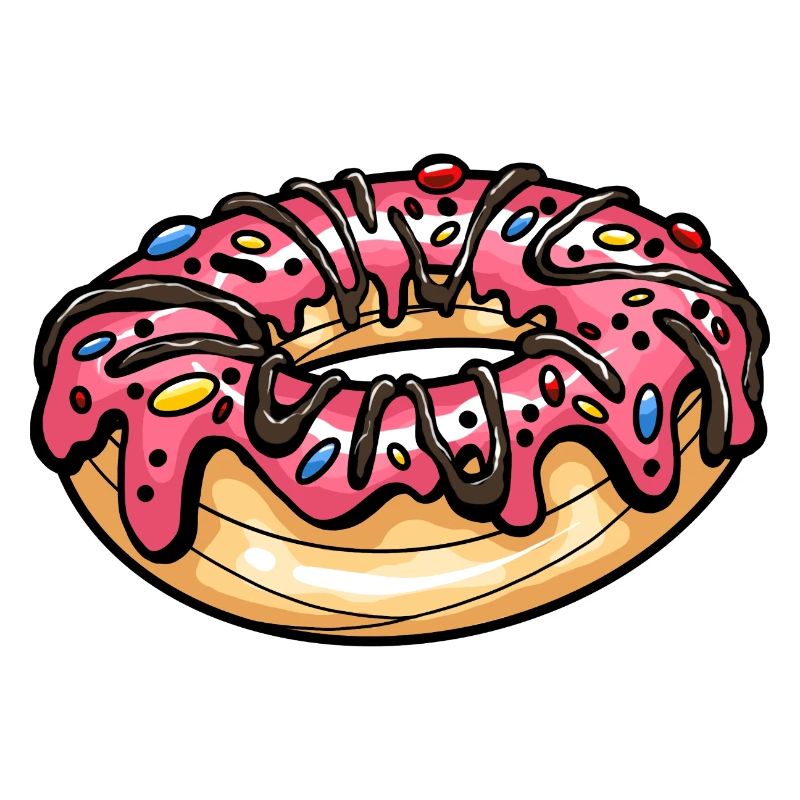 Donut lecker Backwerk bunt