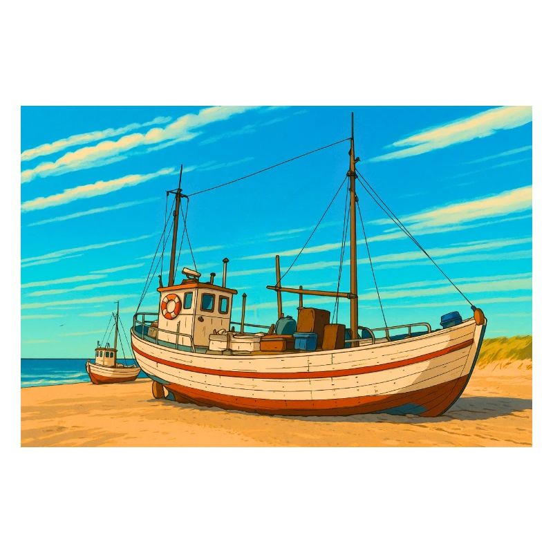 Kutter am Sletterstrand in Dänemark