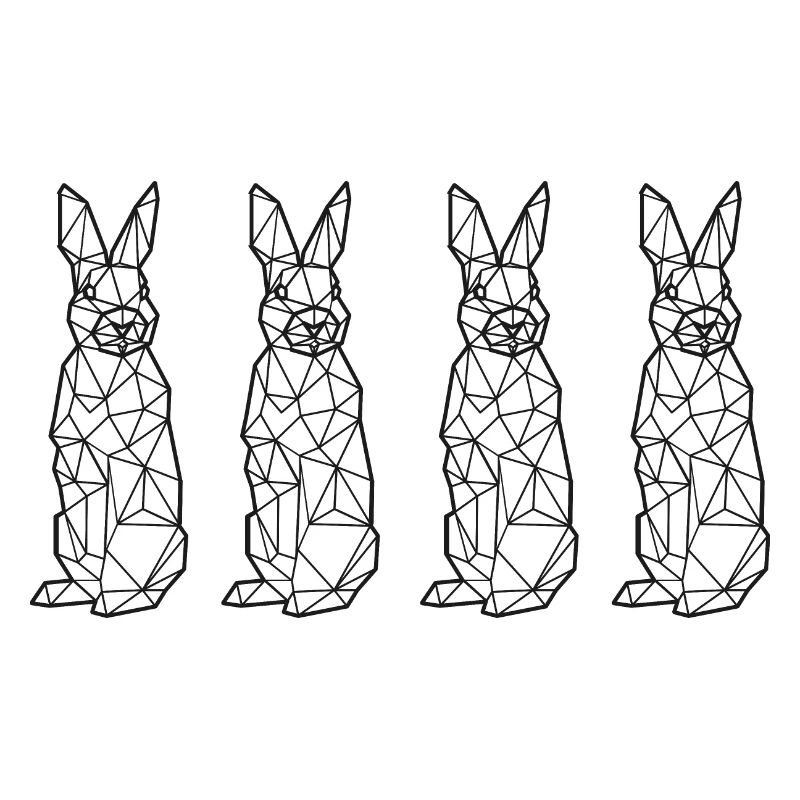 Polygon rabbit rabbit art.