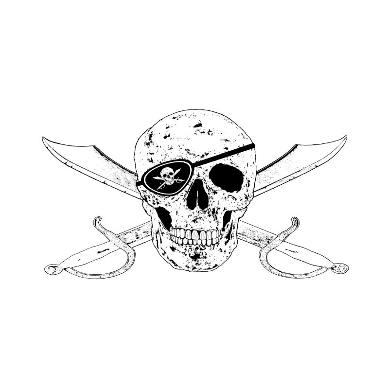 Pirate flag Jolly Roger m eye patch