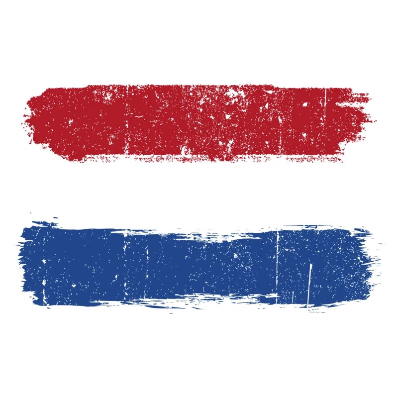 Dutch Flag Brush Strokes