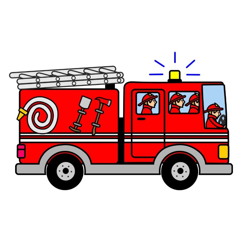 Fire engine with wailing siren