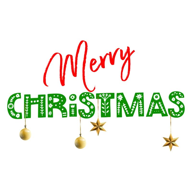 Joyeux Noël : Lettres vertes texturées