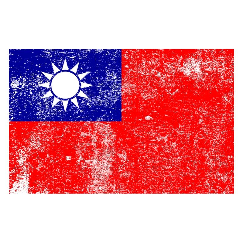 Drapeau de Taïwan Drapeau Grunge Rétro Vintage