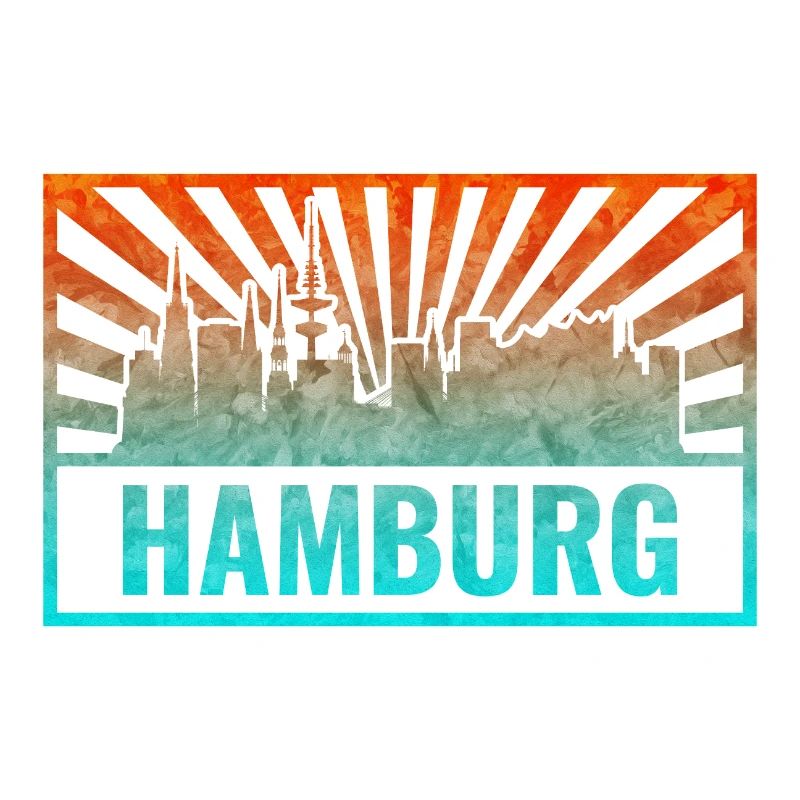 Pente de la silhouette de Hambourg
