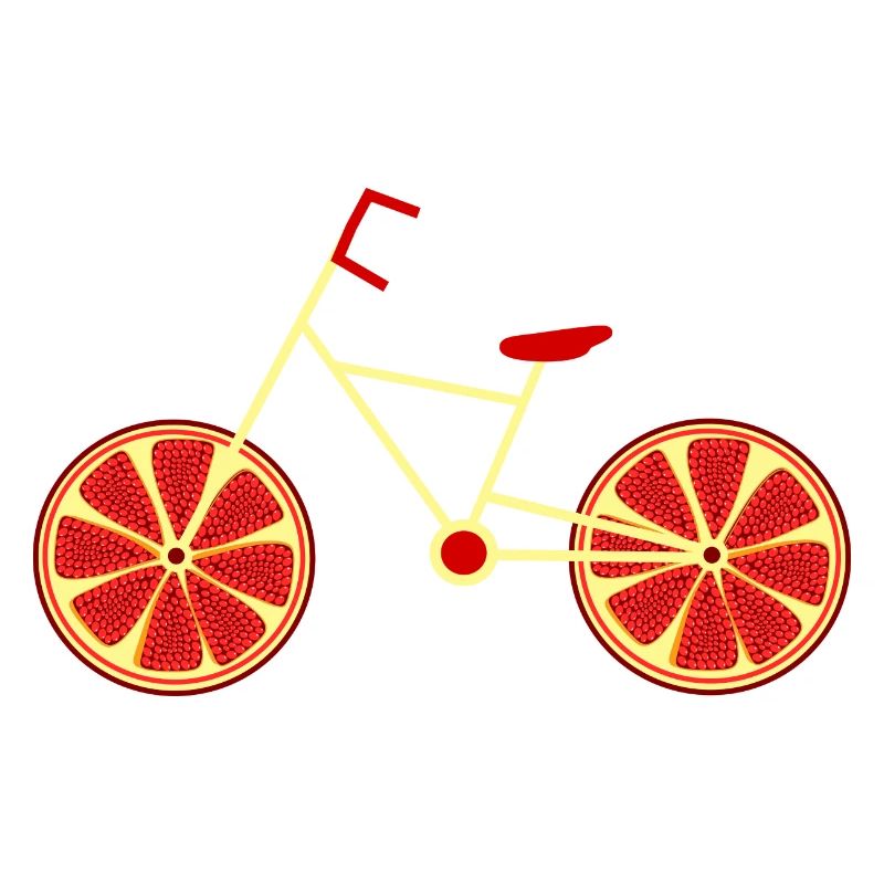 Bicycle Red Pomegranate Cyclist Cycling