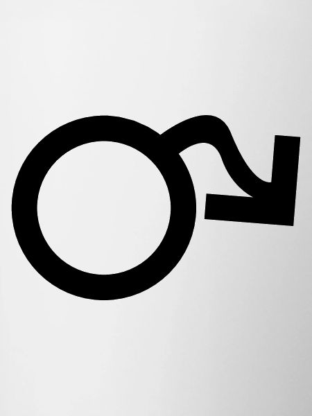 Symbol male hanging