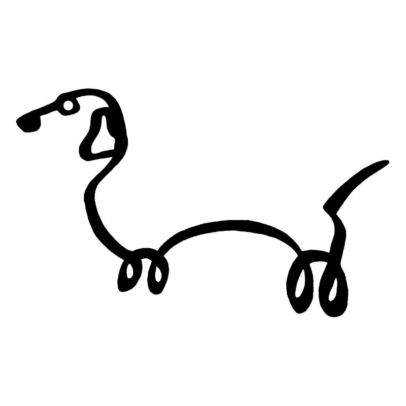 Esquisse du chien noir