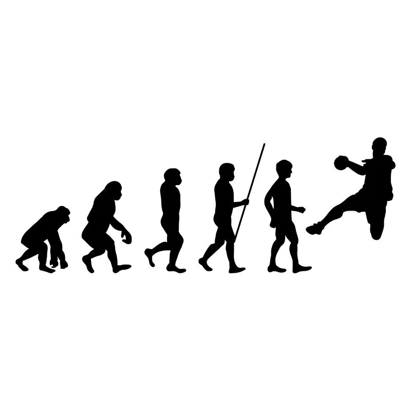 Handballer Evolution Geschenk Handball schwarz