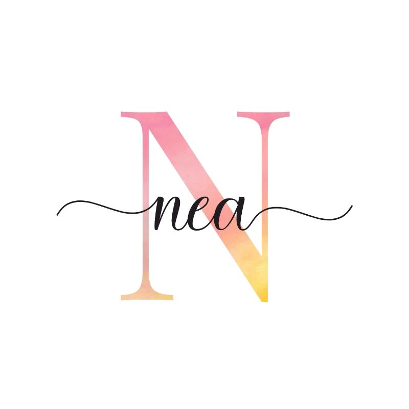 N | Monogram | Name | Nea |Watercolor