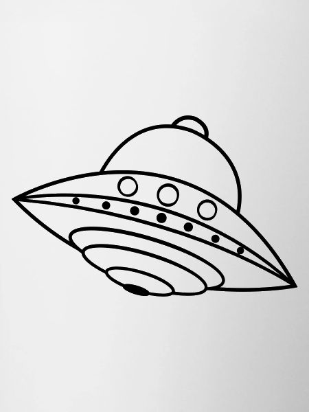 UFO Alien Ship Space Doodle