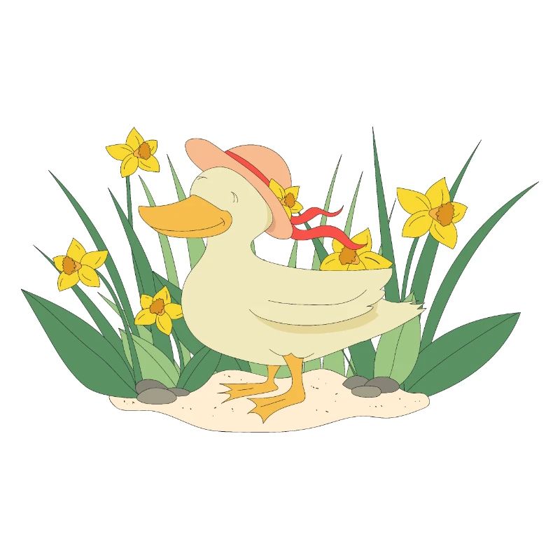 Duck with hat
