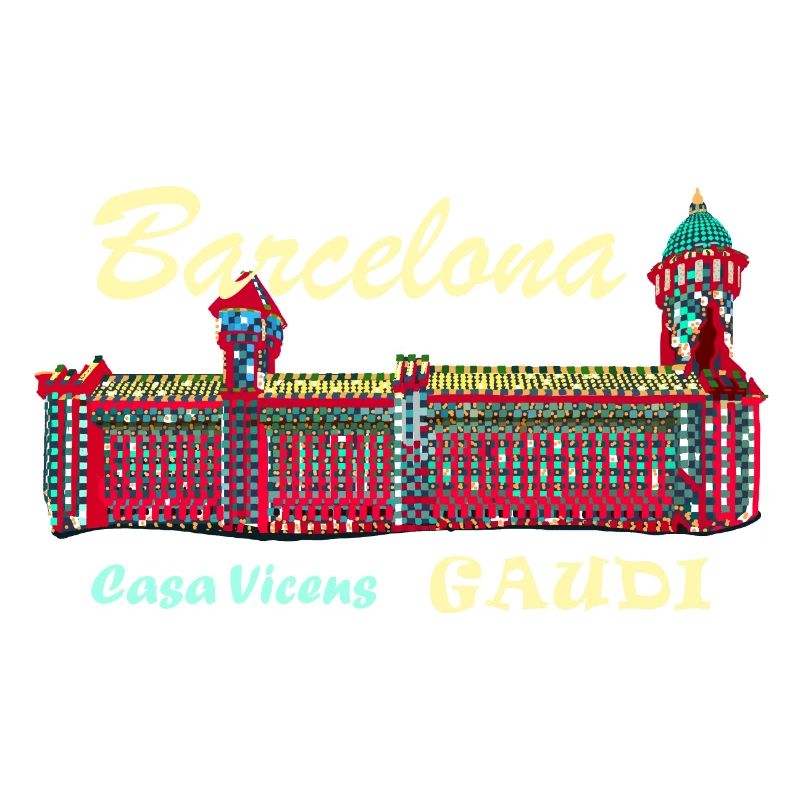Barcelone, A. Gaudí, Casa Vicens, Espagne