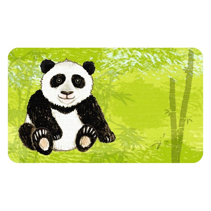 Panda assis ours dans une forêt de bambous verts