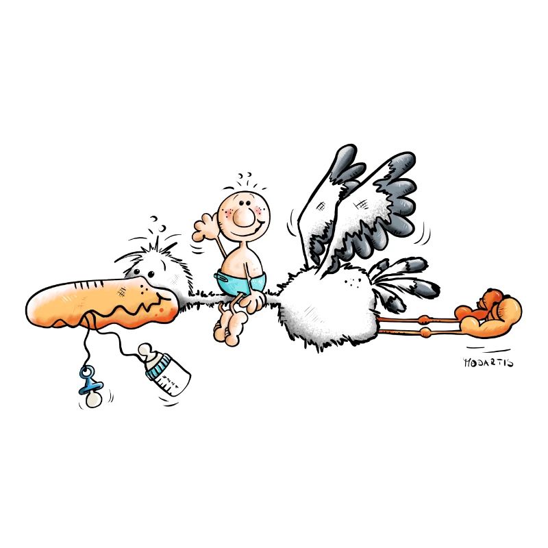 Cigogne apporte bébé