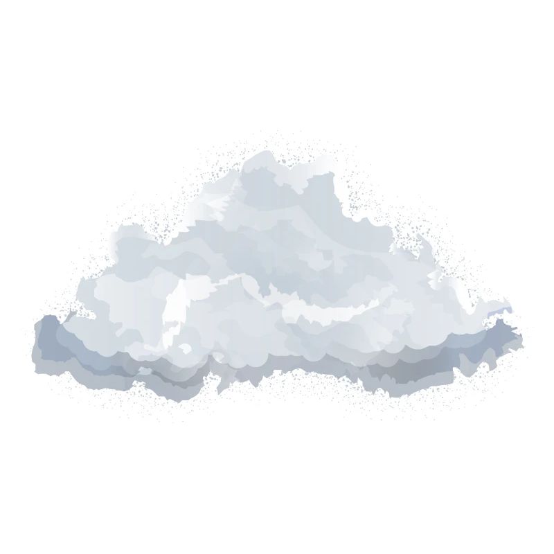 nuage blanc moelleux dessiné unique