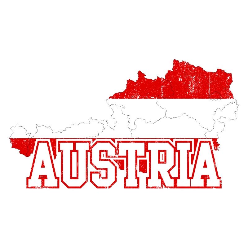 Austria Flag Map Wordmark
