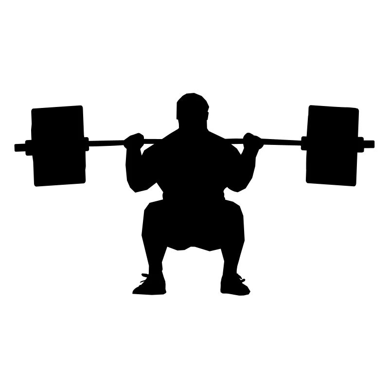 Weightlifter shadow figure