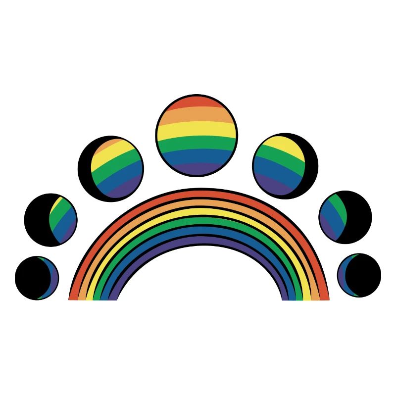 LGBT Moon Phases Moons Rainbows