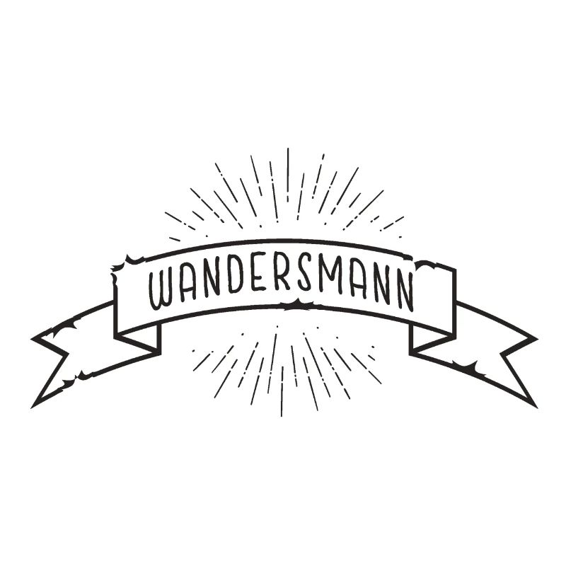 Wandersmann Banderole Schleife mit Strahlen
