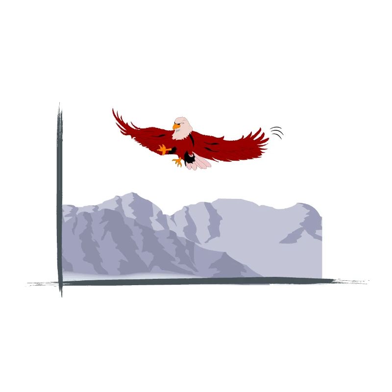 Aigles dans les montagnes
