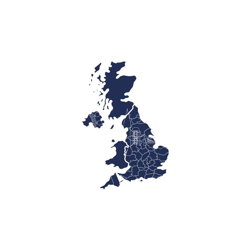 UK Landmarks Silhouette Nightscape