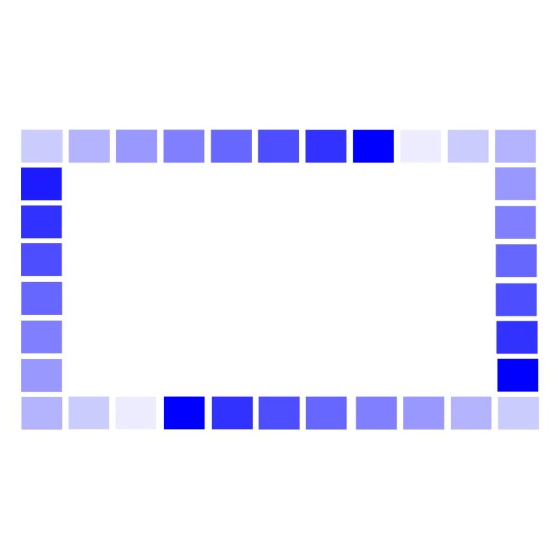 Game - Retro-Rahmen blaue Quadrate abgestuft