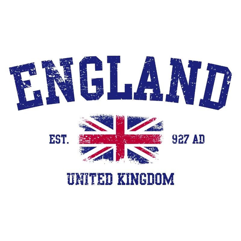 England Union Jack Typography Design