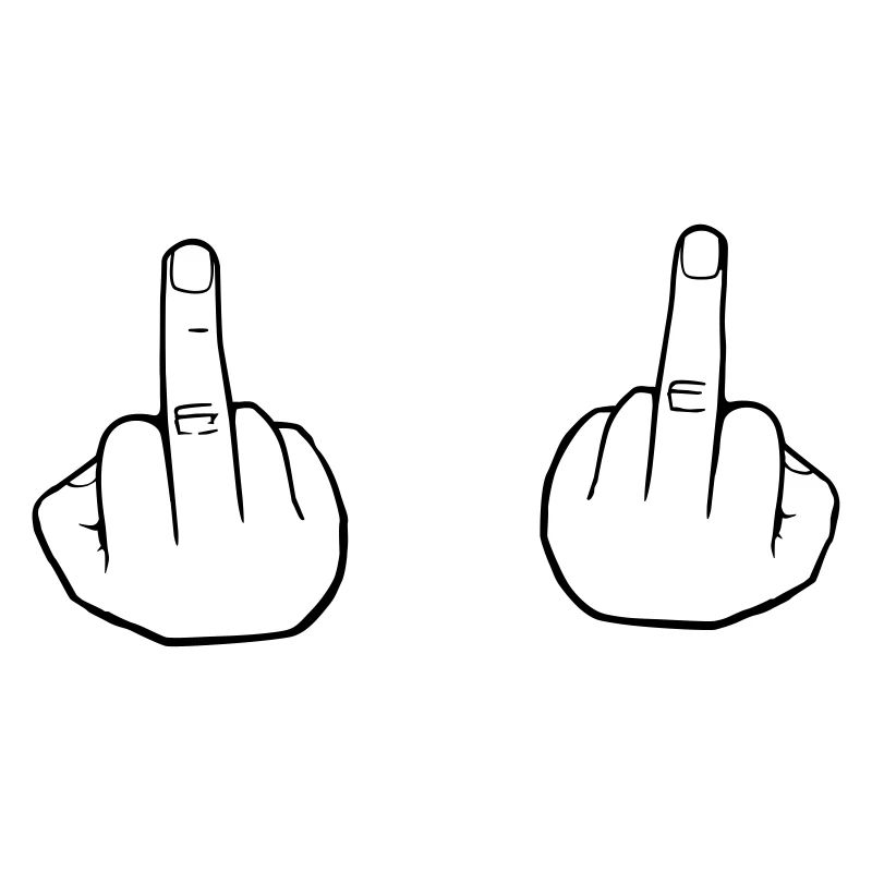 Mittelfinger, doppelter Stinkefinger