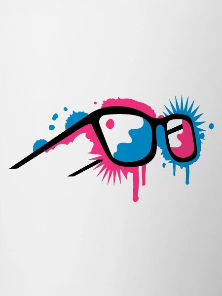 3D glasses in graffiti style