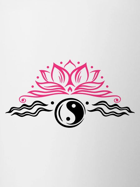 Lotus mit Yin & Yang Symbol