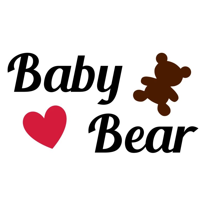 ★ couleurs de conception modifiables ★ baby bear (ours, cœur)