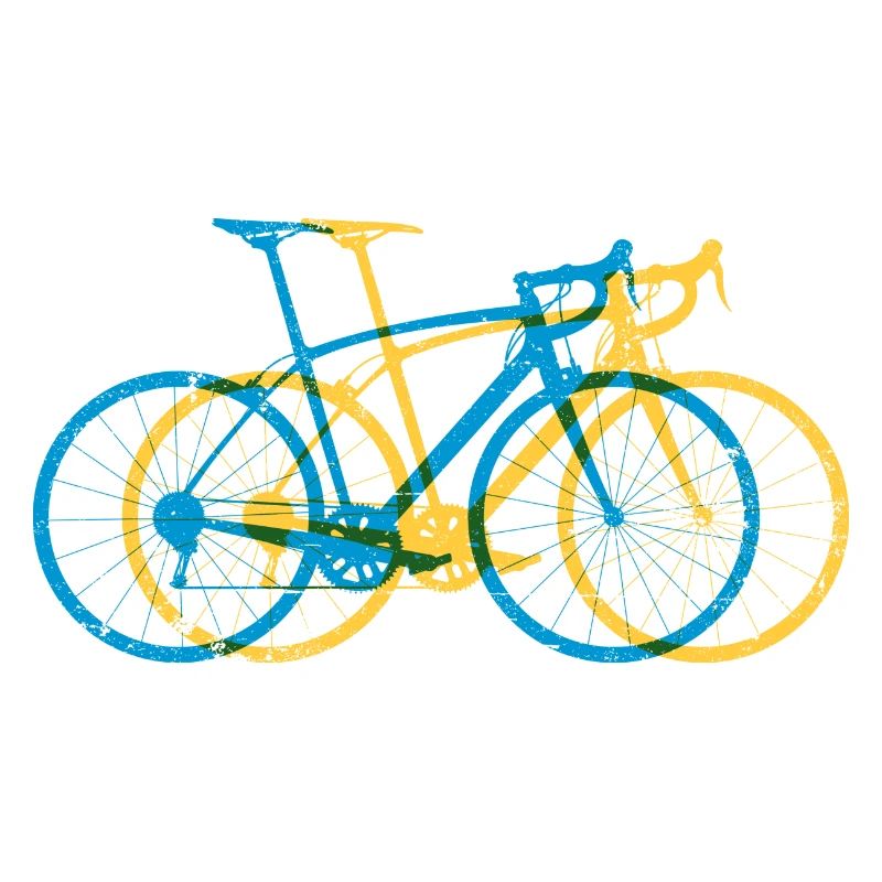 Vibrant Tri-Tone Bicycle Overlay