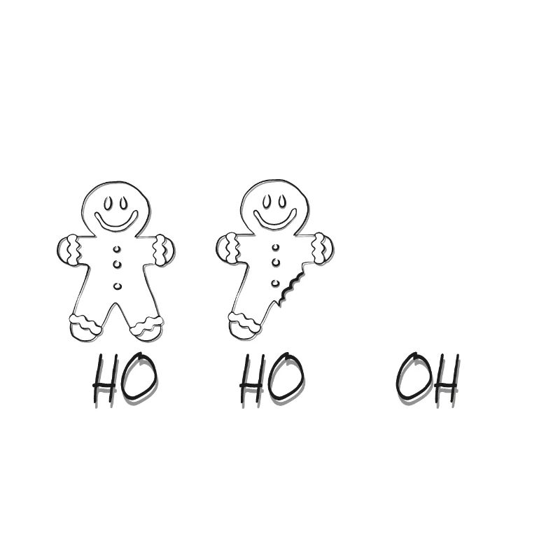 Gingerbread man - ho ho oh! Biscuits, Noël